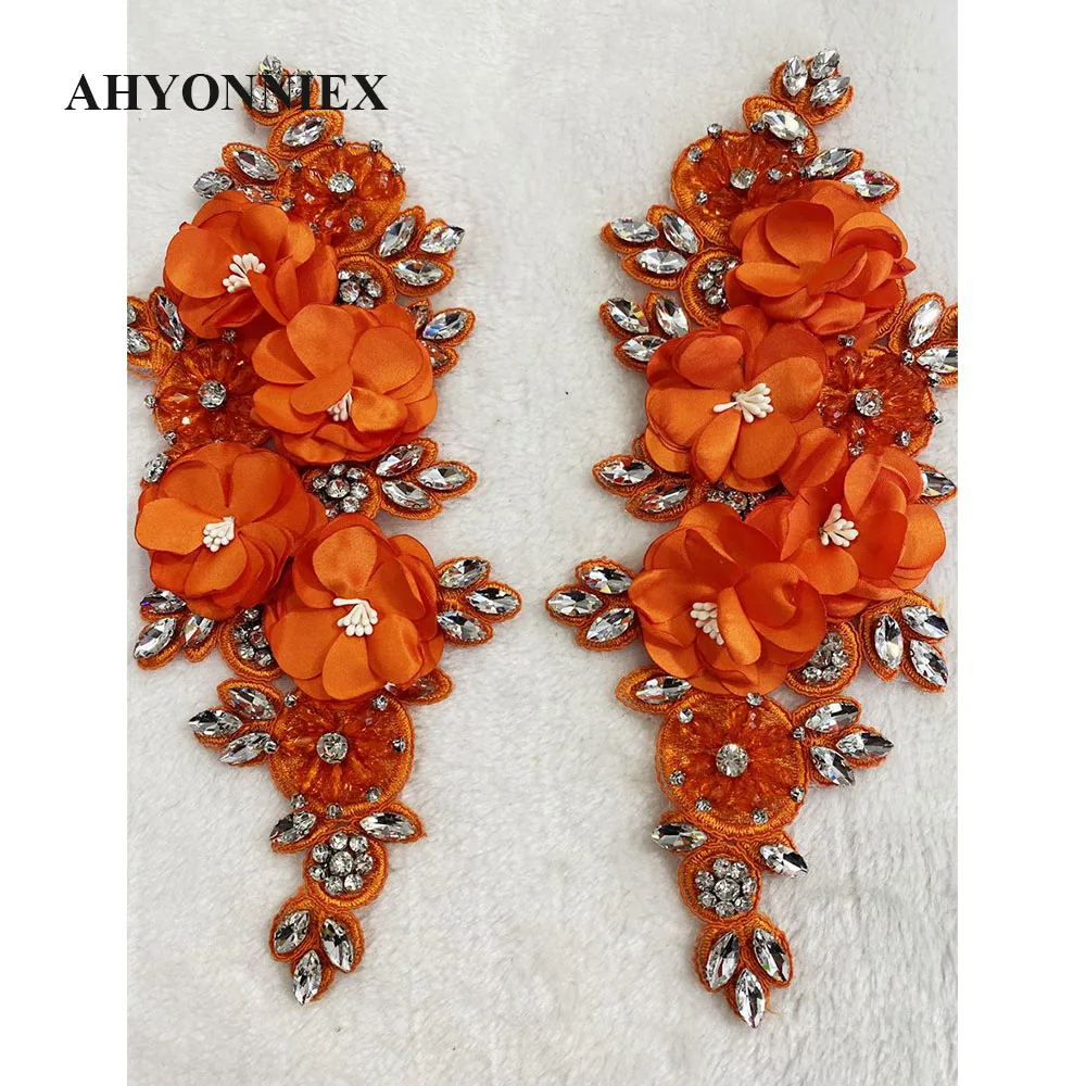 3D-Blumen, Perlen, handgefertigte Blumen-Pailletten-Applikation für Kleidung, Pailletten, Aufnäher, Perlen, Accessoires, Hochzeitskleid, zum Aufnähen, süßer Aufnäher – Detail 4