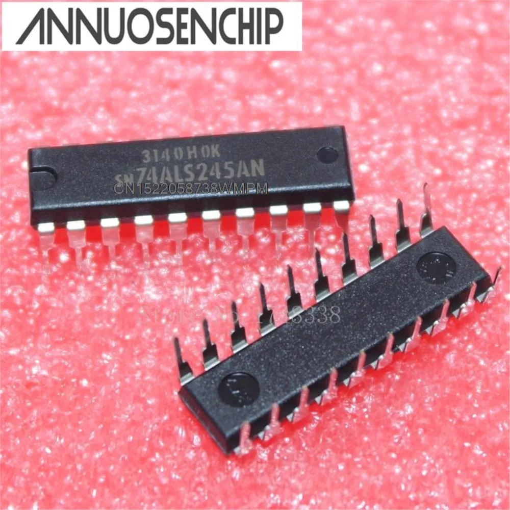 10PCS New and Original 74ALS245 Bus XCVR Single 8-CH 3-ST 20-Pin DIP-20 SN74ALS245AN