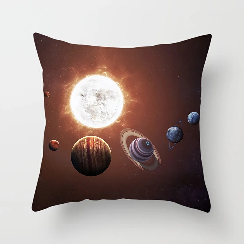 

Home Decor Planet Space Collection Pillow Gift Office Bedroom Sofa Car Cushion Cover funda de almohada