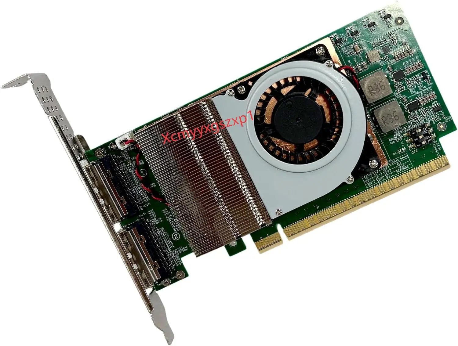External PCI Express 5.0 X16 to Two MCIO X16 X8 Retimer Adapter