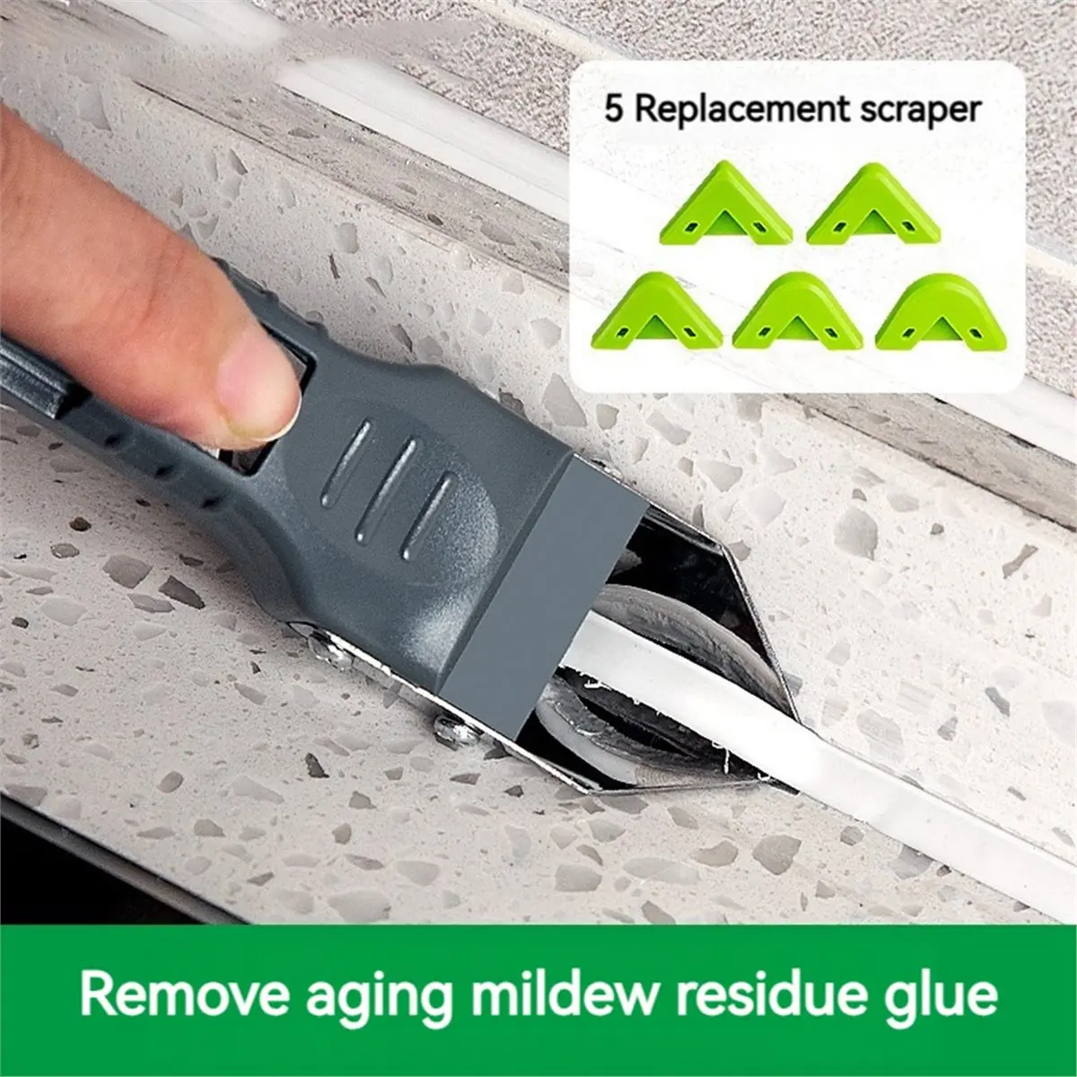 5-in-1 Silicone Caulking Tool Set - ,Smooth Remover,Grout Finisher Kit for Floor Mould Removal & Home Improvement