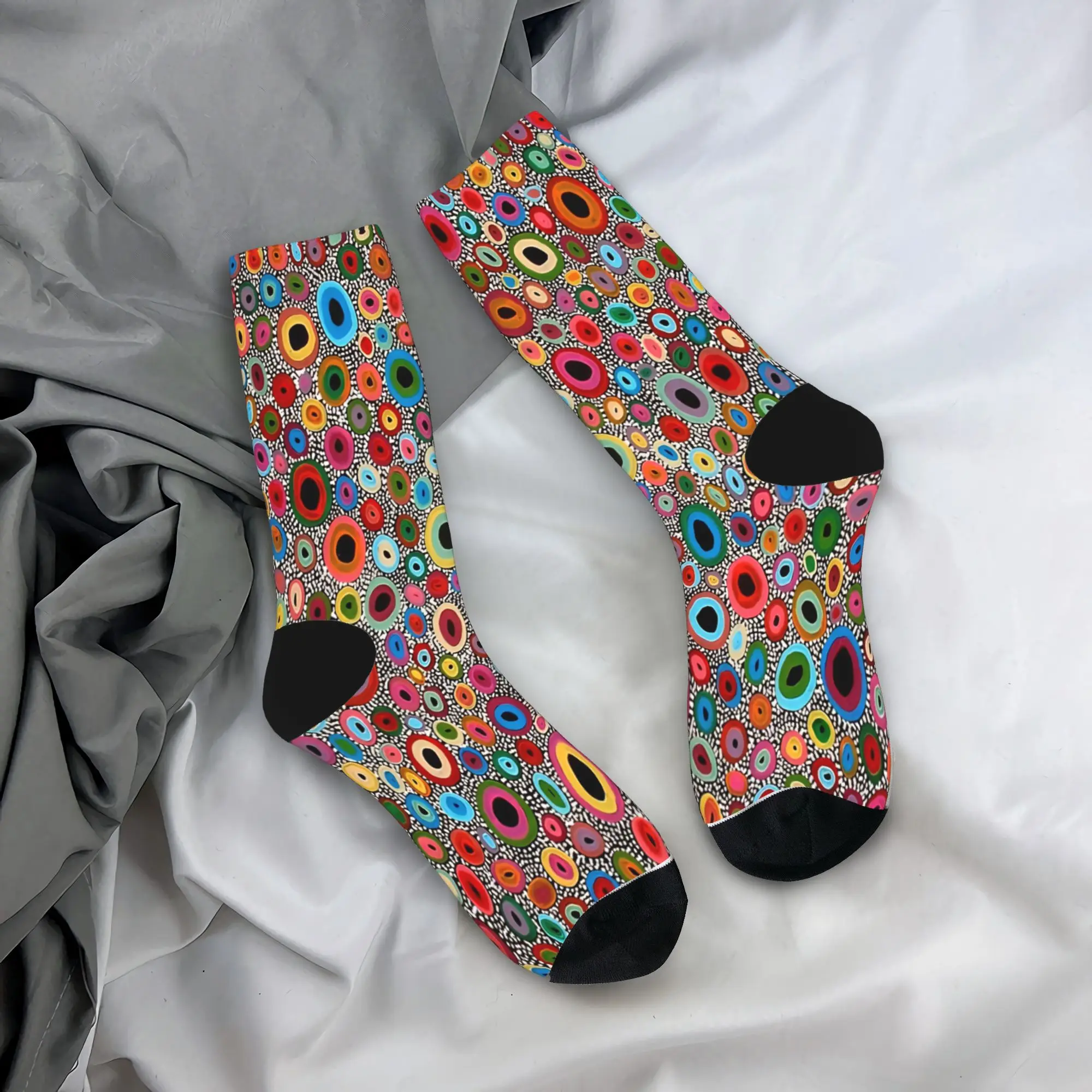 

Yayoi Kusama Abstract Face Stockings Japanese Artist Leisure Socks Couple Medium Soft Socks Autumn Outdoor Sports Non Slip Socks