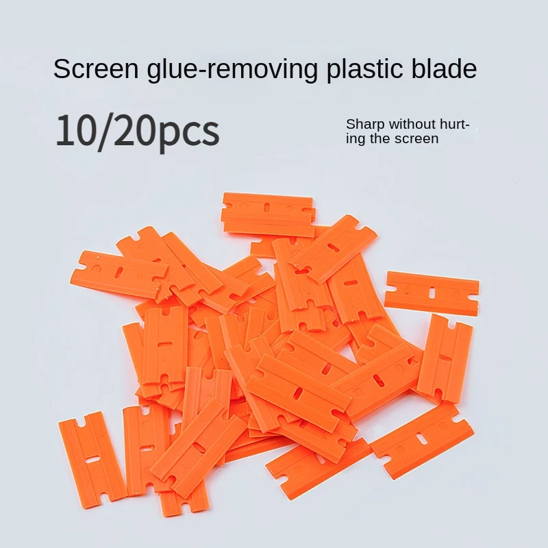 

10/20pcs Film Application Tool, Glue Removal Blade, Plastic Replacement Blade, Glass Cleaning Plastic Blade