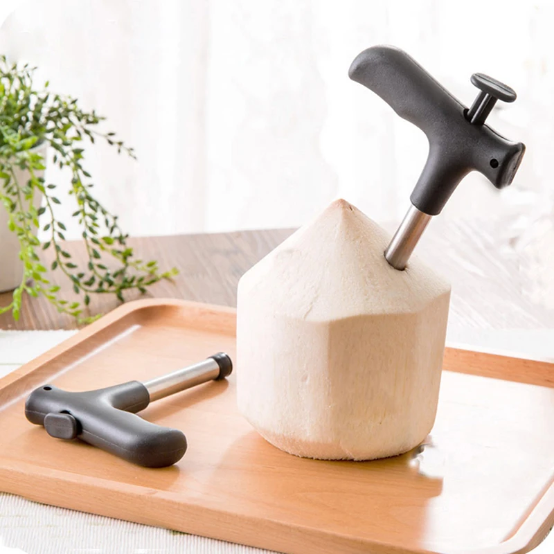 The Coconut Opener Tool Black Water Punch Tap Drill Straw Open Hole Cut Gift Fruit Openers Tools Kitchen Gadgets