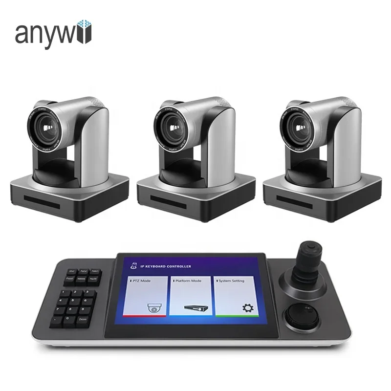 Anywii Touch Screen Ptz Controller Live Stream Church Broadcast Equipment SDI NDI PTZ Camera 30X Multi Camera Live Streaming