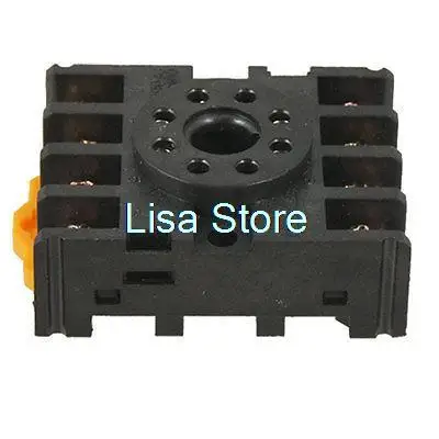 Black 8 Round Pin Socket Base for Power Relay PF083A