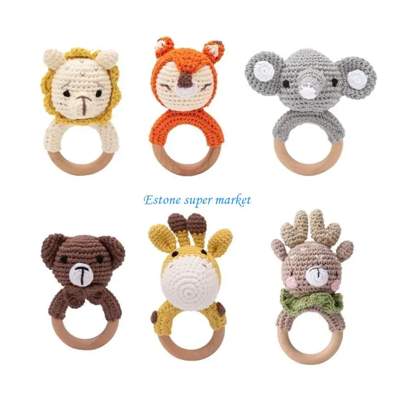 090B Handbell Rattle That Thlever Rękawoven Anime Rattle Baby Do żucia niemowlęcia Ząbek
