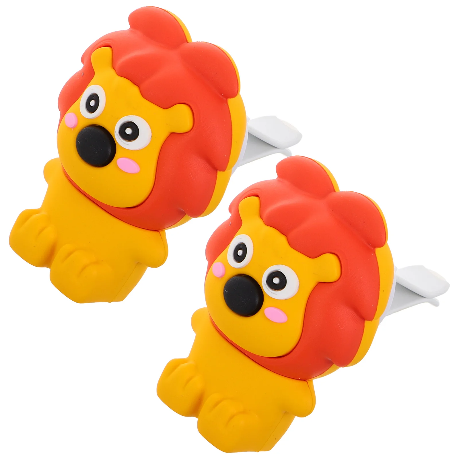 2Pcs Cute Mini Lion Car Air Freshener Creative Aromatherapy Clip for Vent Interior Decor Car Interior Accessories
