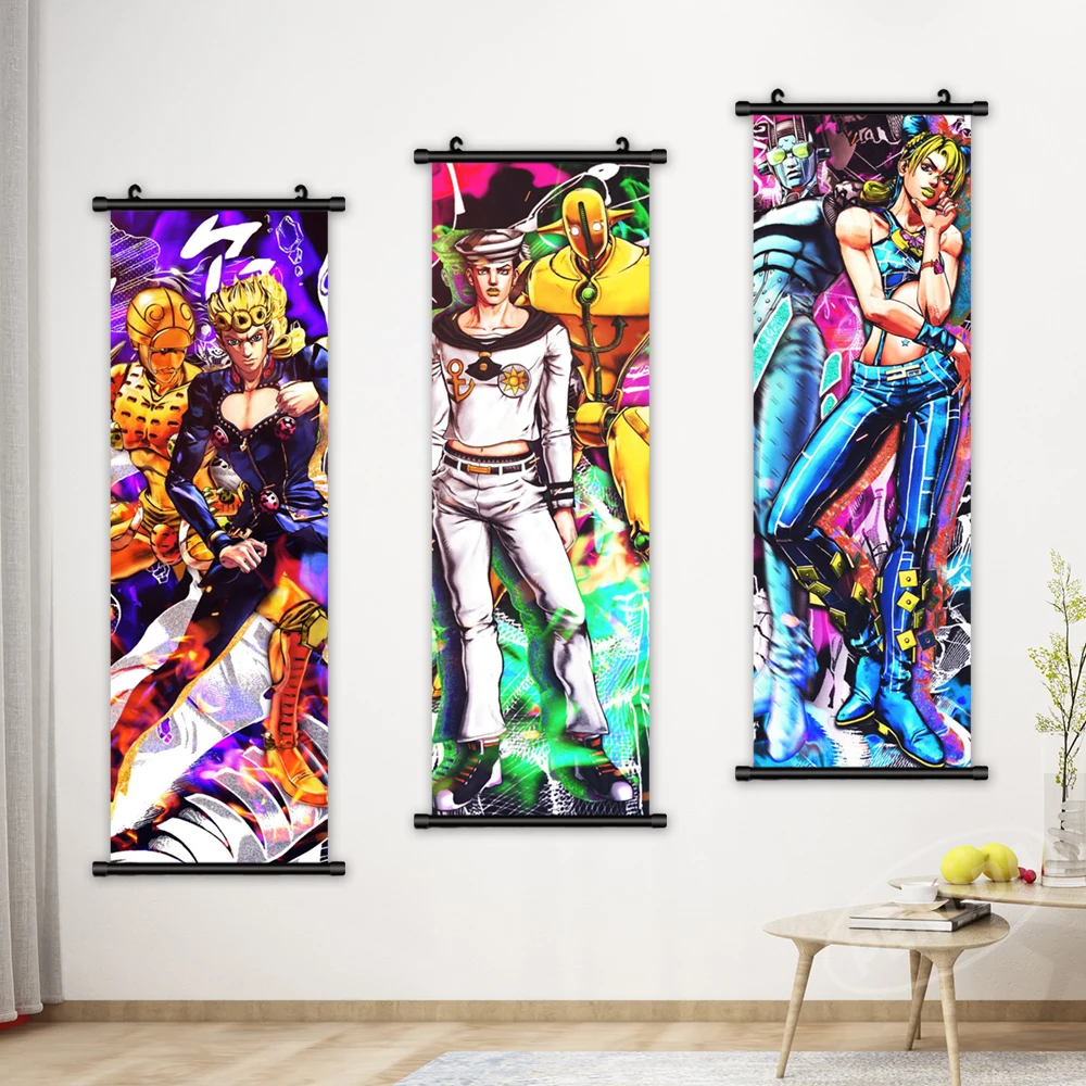 Canvas Home Decoration Anime Wall Artwork JoJo's Bizarre Adventure Painting Hanging Scrolls Figure Print Modern Picture Posters