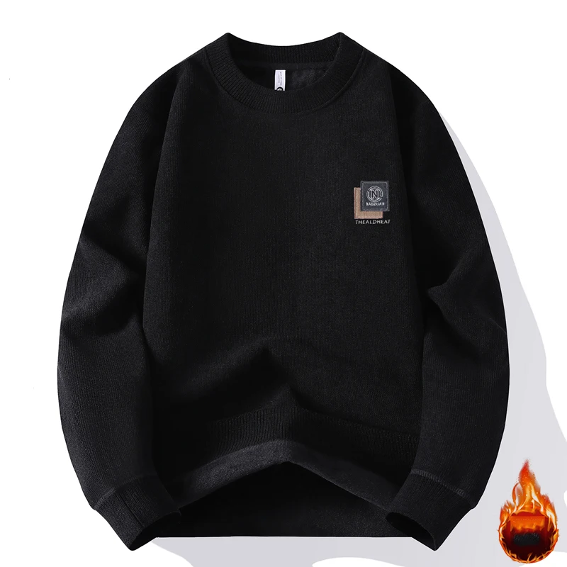 Men's Streetwear Casual Knit Sweater Men's Jumpers Pullover Spring Autumn Fashion Male Sweat-shirt Men Clothing Solid Color