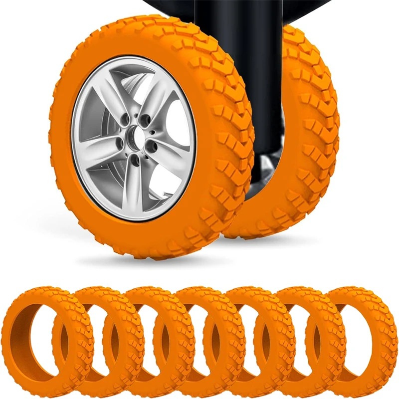 4-60Pcs Verdicken Textur Silikon Räder Schutz Für Gepäck Reduzieren Lärm Reise Gepäck Räder Abdeckung Gepäck Zubehör – Detail 8