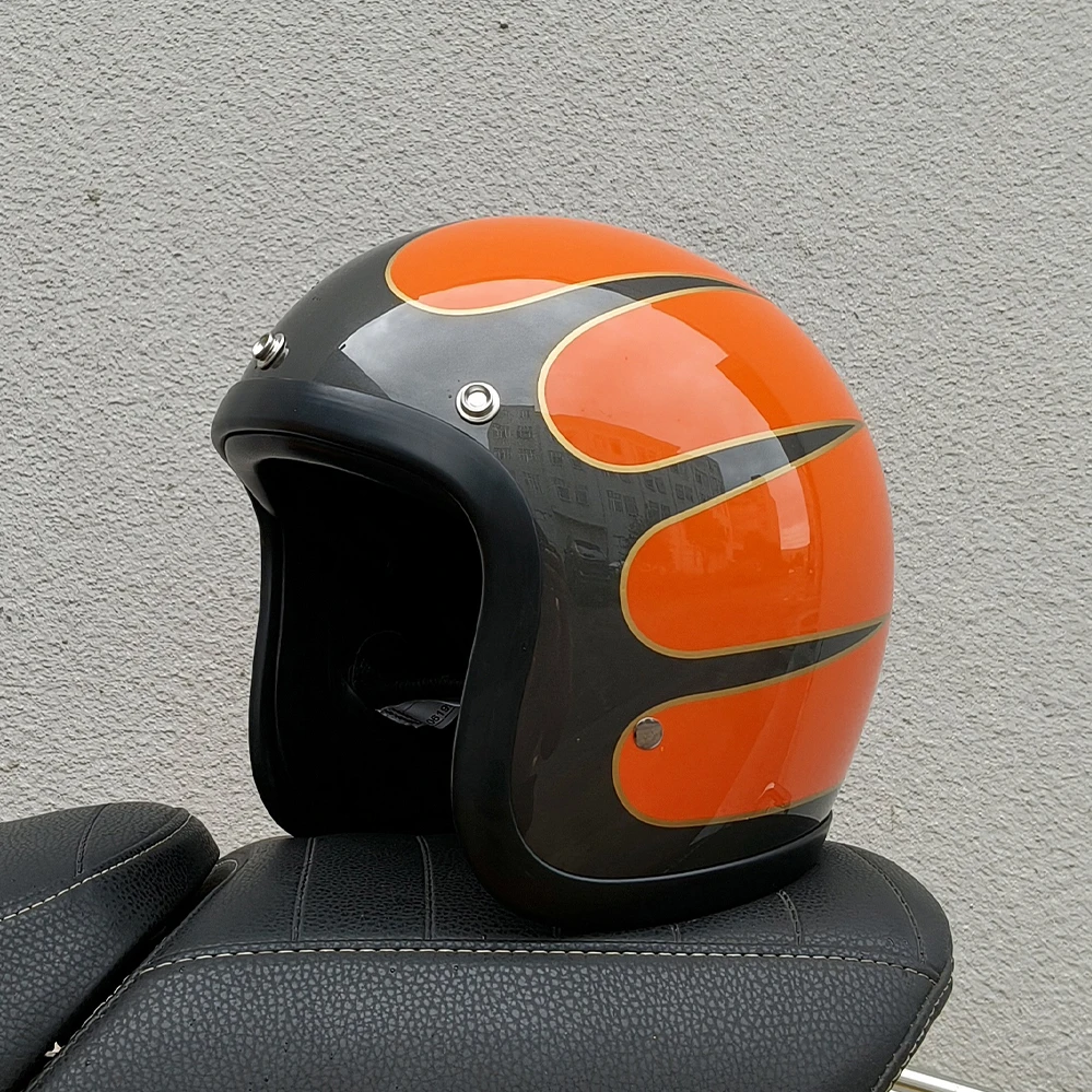 Genuine Vintage TT&COCASCOS Fashion Motorcycle Helmet Retro Scooter Riding Open Face 3/4 Jet Casco Moto Capacete DOT Approved