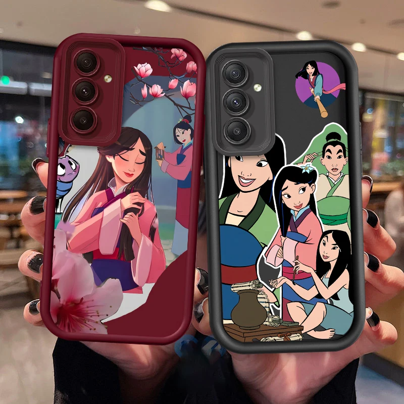 Disney Mulan Cartoon Voor Samsung A73 A71 A54 A53 A52 A51 A33 A32 A 21S A14 A13 A12 A03 A04 A05 5G Eye Ladder Funda Telefoon Hoesje