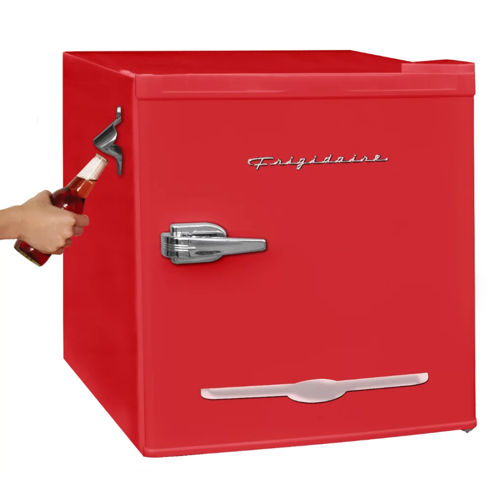 

Frigidaire 1.6 Cu Ft. Retro Compact Refrigerator with Side Bottle Opener EFR176, Red