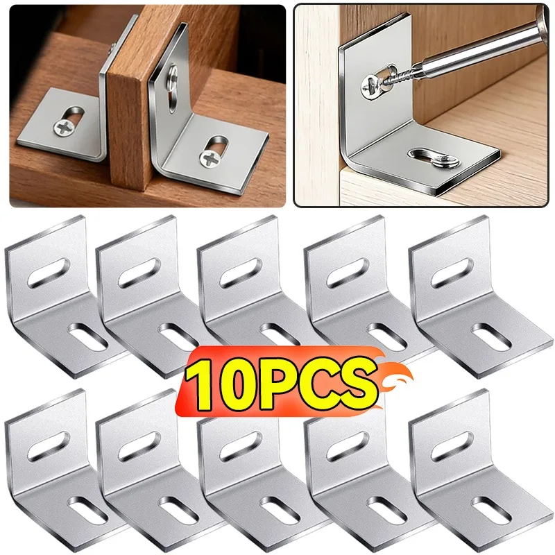 Alloy L-shaped Connecting Brackets Adjustable Right Angle Corner Bracket Heavy Duty Cabinet Furniture Shelf Layer Fixed Fastener