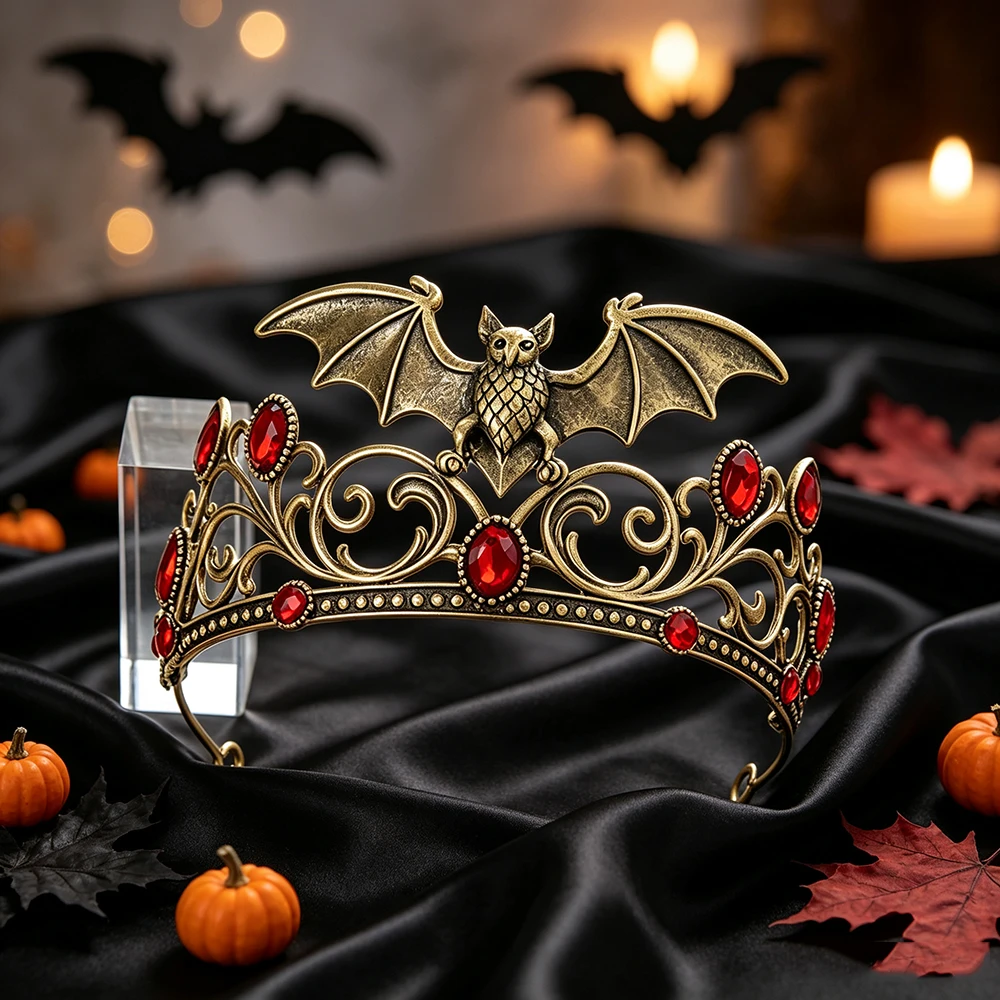 Women Queen Fashion - 1pc Halloween Gothic Bat Tiara Antique