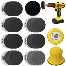 3Inch Car Headlight Restoration Kit Heavy Duty Silicon Carbide Wet Dry Sandpaper 180-2000Grit,Sanding pad and Buffer Backing Pad