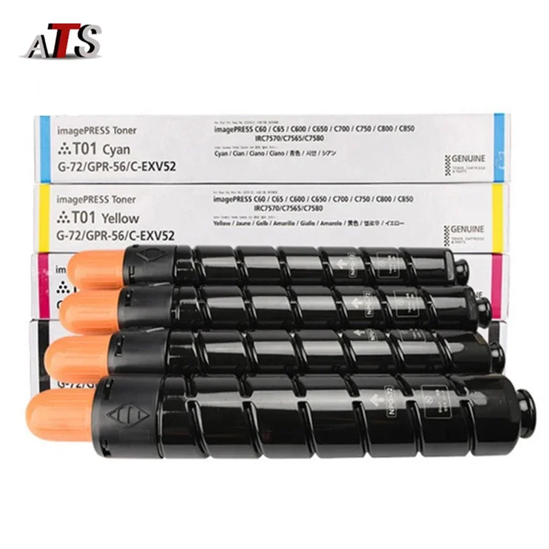 

4PC/1Set T01 For Canon ImagePRESS C60 C65 C600 C650 C700 C710 C750 C800 C810 C850 C910 Printer Japan Compatible Toner Cartridge