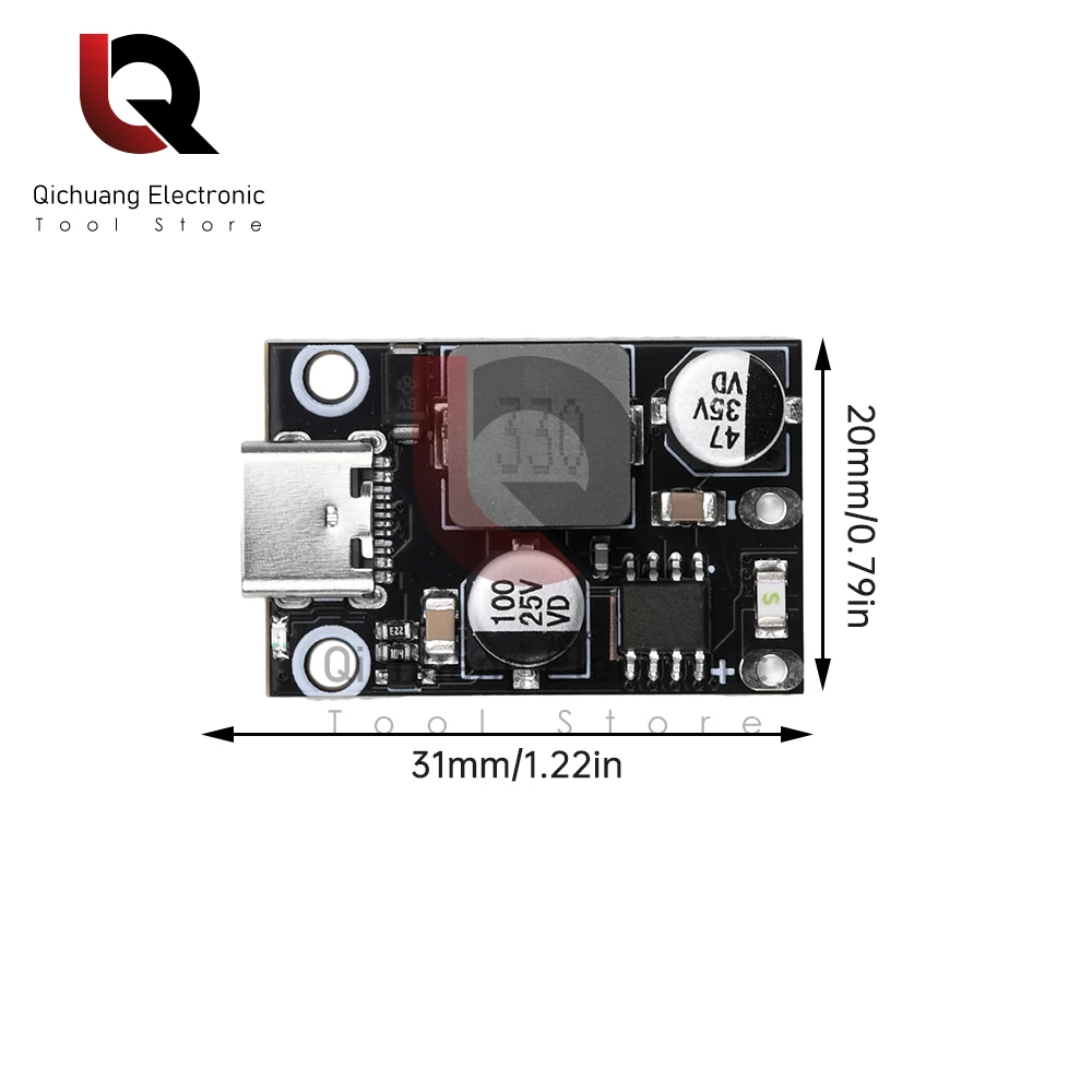 30W/45W Type-C USB QC3.0 DC-DC Buck Converter Charging Step Down Module 8-30V PPS Fast Quick Charger Circuit Board Support VOOC