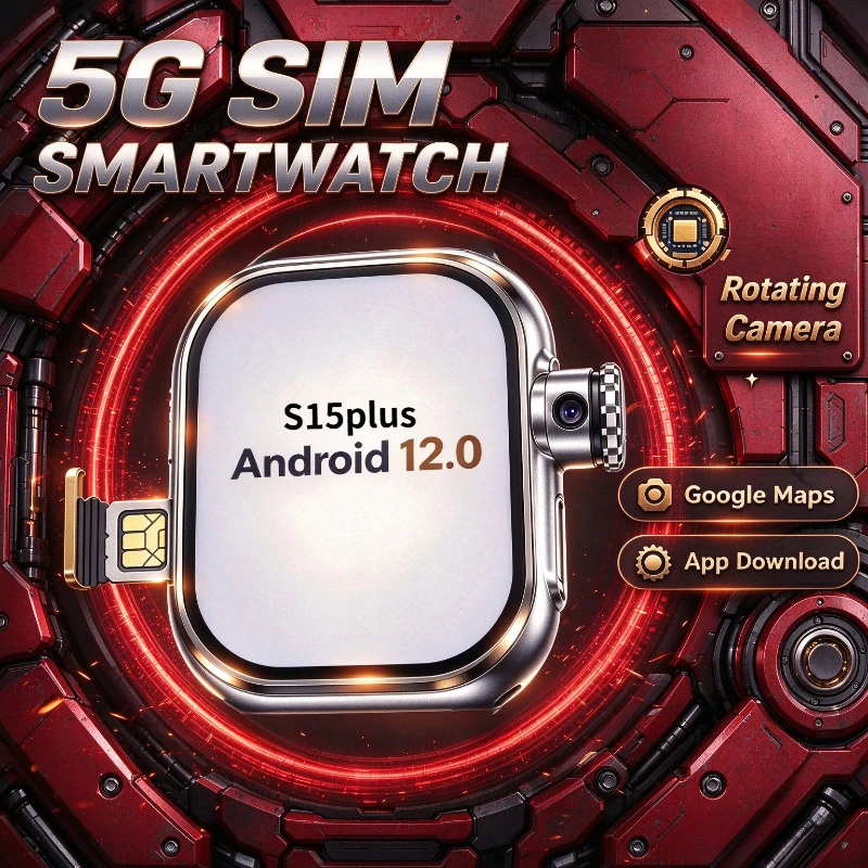 Network Smartwatch S15plus SIM Card Rotating Camera Android 9.0 Bluetooth GPS Positioning Google Play Global Version WiFi Phone