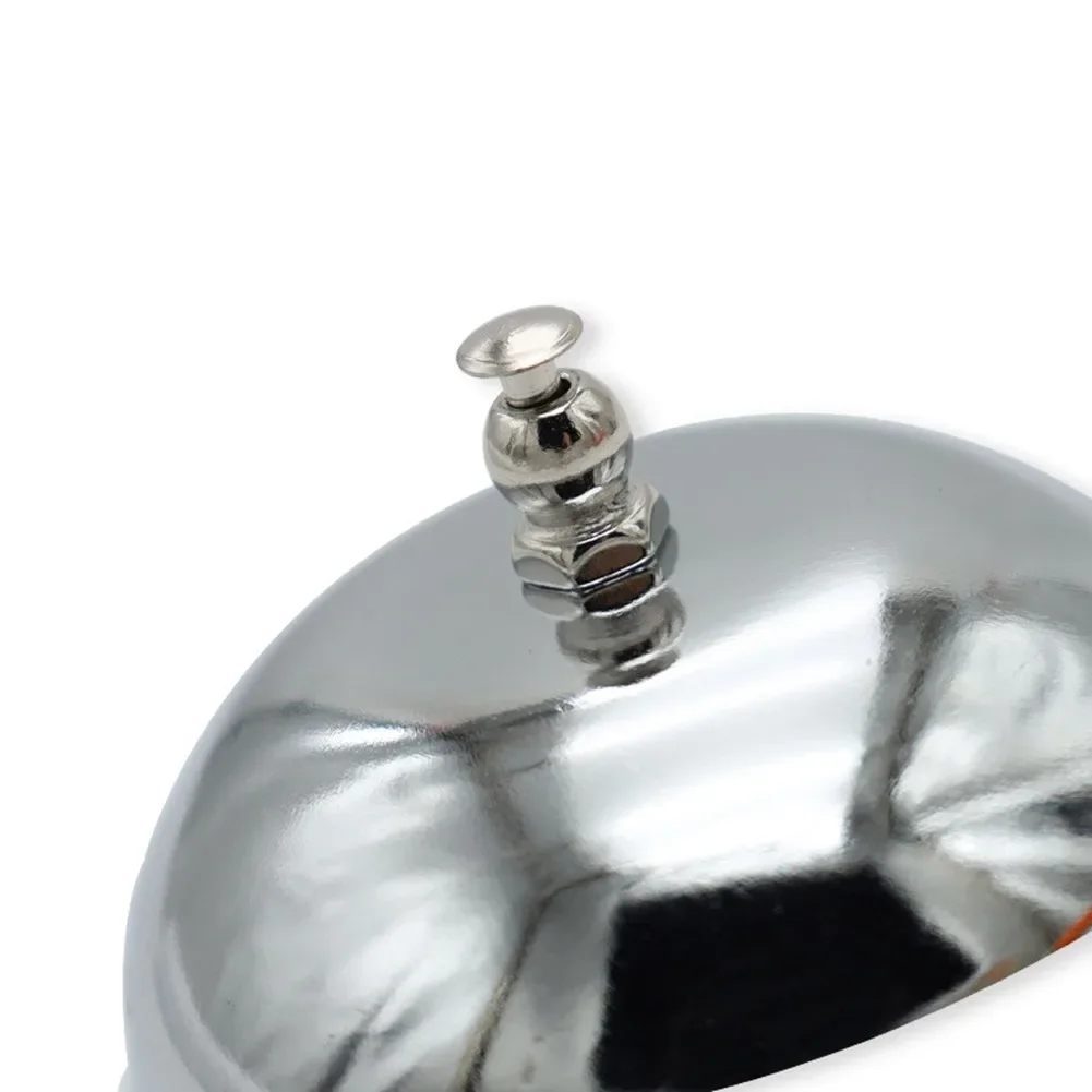 4Pcs Small Silver Stainless Steel Call Bells Desktop Ring Bell For Kitchen Bar Counter Restaurant Reception Household Accessory