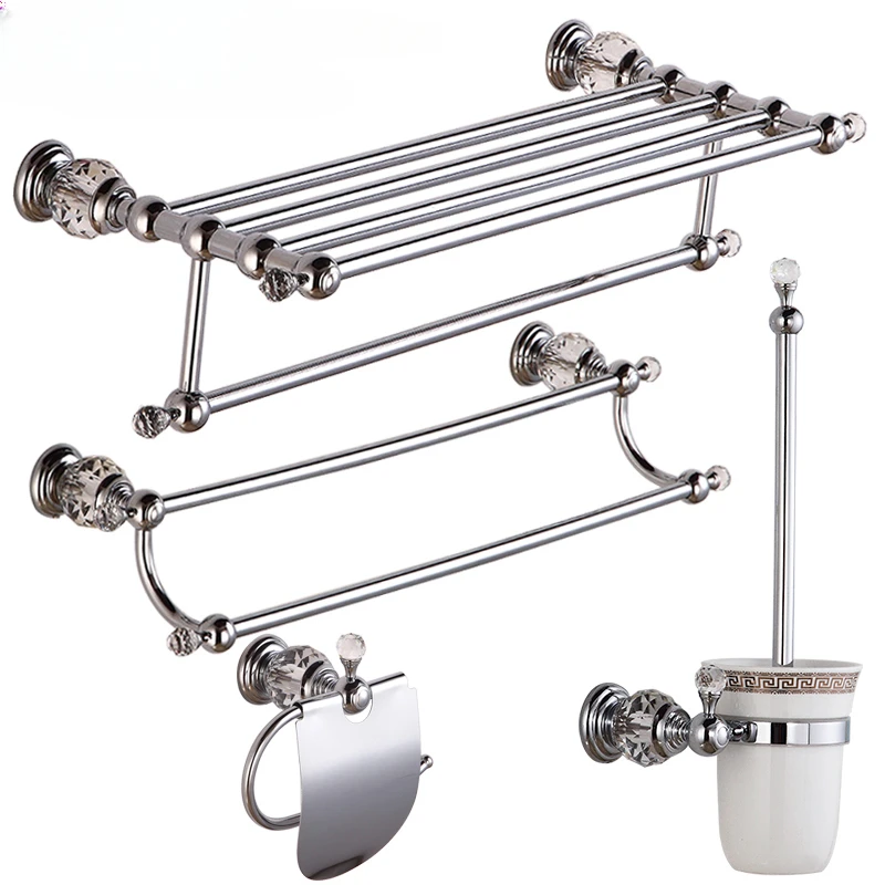 

Crystal towel rack bath towel rack set Toilet toilet storage bathroom hardware pendant