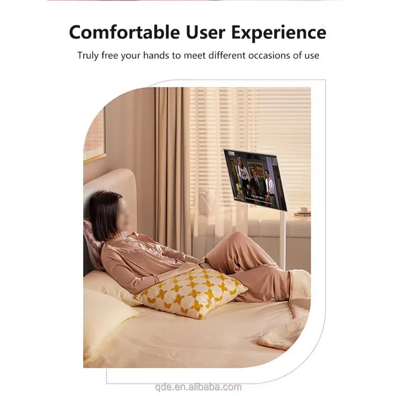 QDE Smart Tv Television Live Stream  Led Screen Android  Stand by Me Movable Touch Screen with  Free Standing