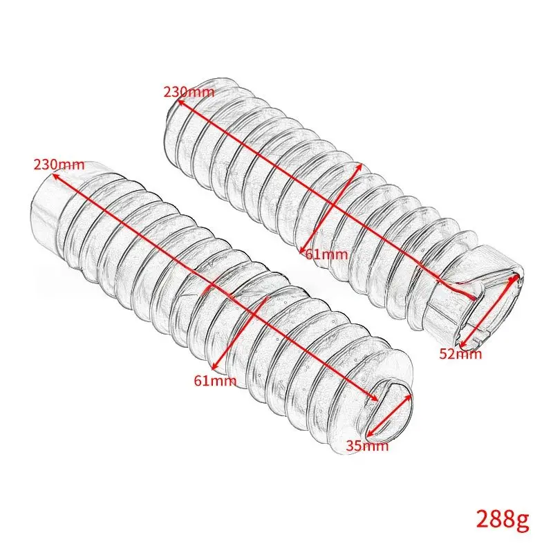 Front Shock Fork Dust Boots Rubber Gaiters For Yamaha XTZ125 XTZ150 Honda Bross125 XR150, 2Pcs Set