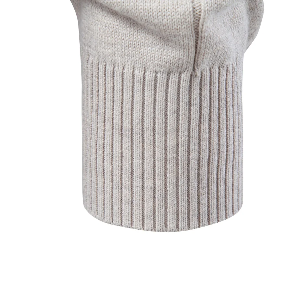 AIOPESON Herren Baumwolle Einfarbiger Casual Pullover mit Halbem Reißverschluss, Stehkragen, Gerippter Strickpullover, Herbst Winter Herren Langarm Slim Fit – Detail 17