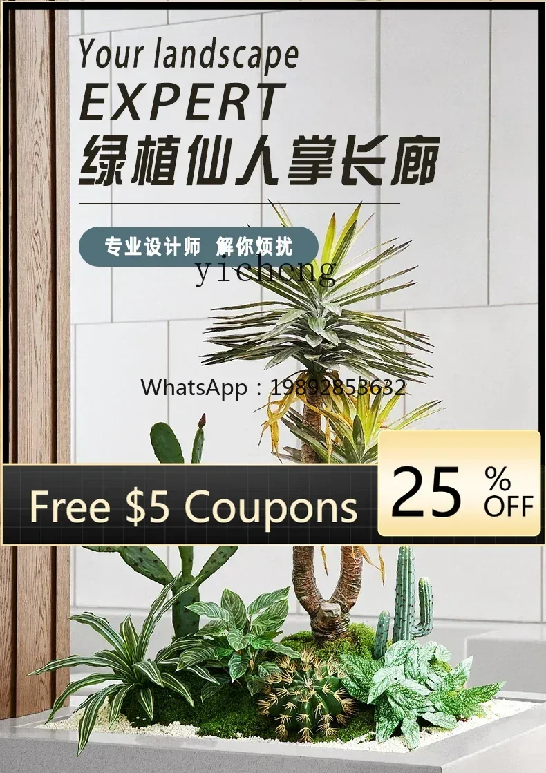AA indoor simulation cactus landscaping large creative plant combination shopping mall hotel office cactus decoration