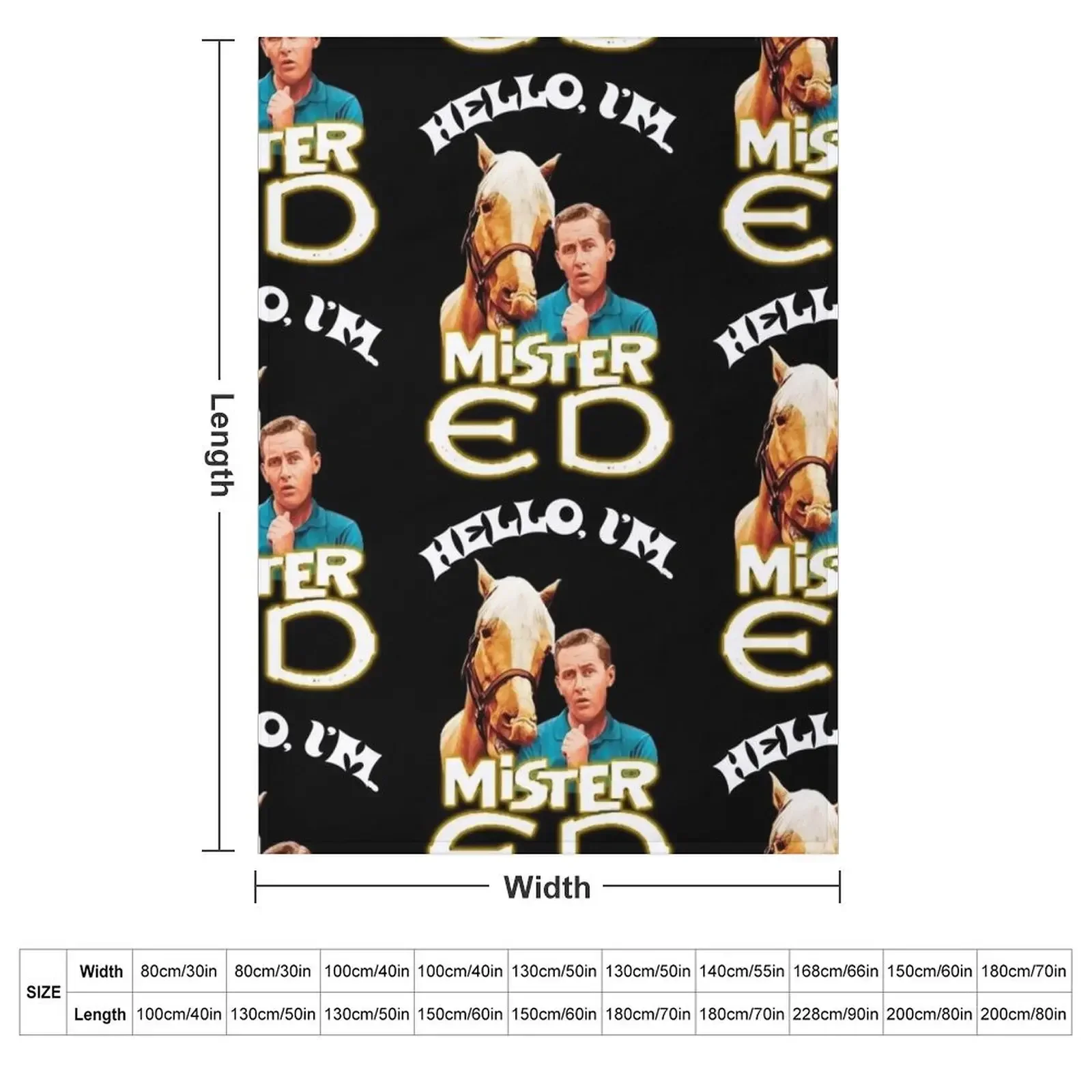 Hello I'm Mister Ed and Wilbur Post Talking Horse Tribute Throw Blanket Cute Flannel Furry Thin Thermal Blankets