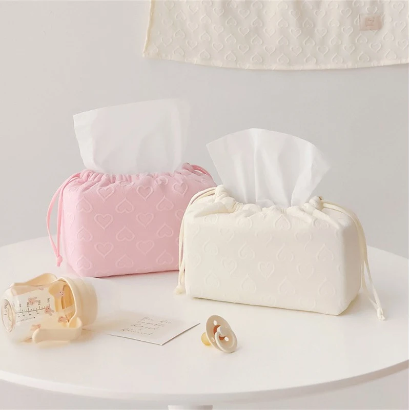 

Portable Wet Wipes Case Pram Bag String Tissue Boxes Infant Baby Stroller Accessories Towel Cover Newborn Hanging Bag for Cart