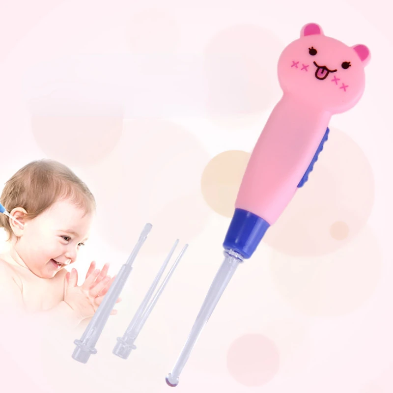 Baby Care Ear Spoon Light Child Ears Cleaning with Light Earwax Spoon Digging Luminous Dig Ear Cartoon Spoon Child Accessories