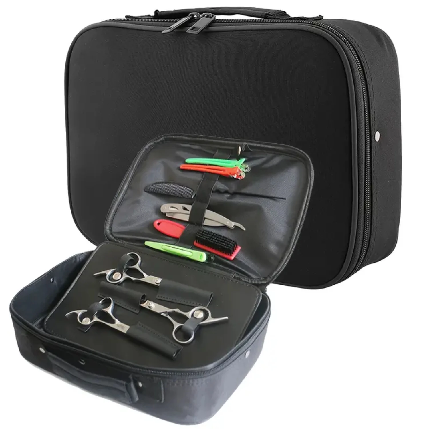 Kit de peluquería y peluquero, bolsa para cortapelos, peines y recortadores, Estuche de transporte profesional