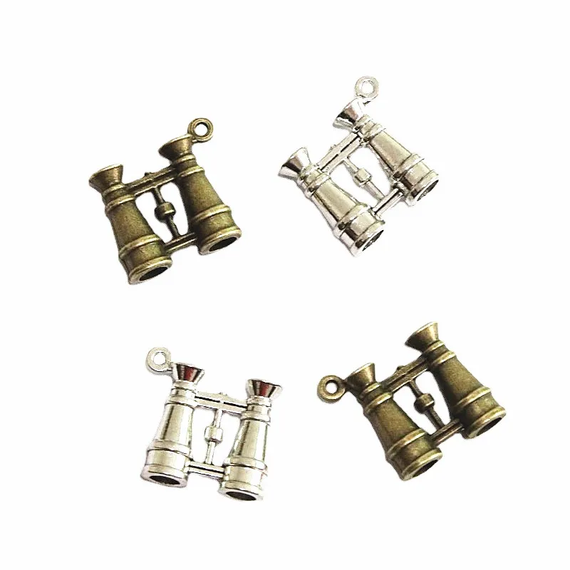 25Pcs Antique Silver Plated Bronze Color Telescope Charms DIY Jewelry Making Pendant Fit Bracelets Necklaces Handmade Crafts