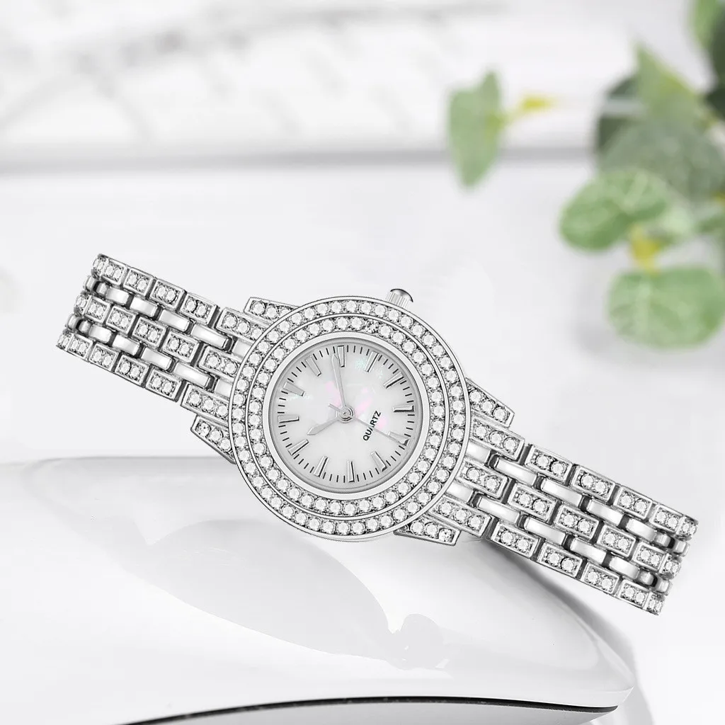 Watch Women Iced Out Bling Diamound Wristwatch Simple Fashion Luxury Hot Sale Ladies Gifts Clocks Relojes Para Mujer