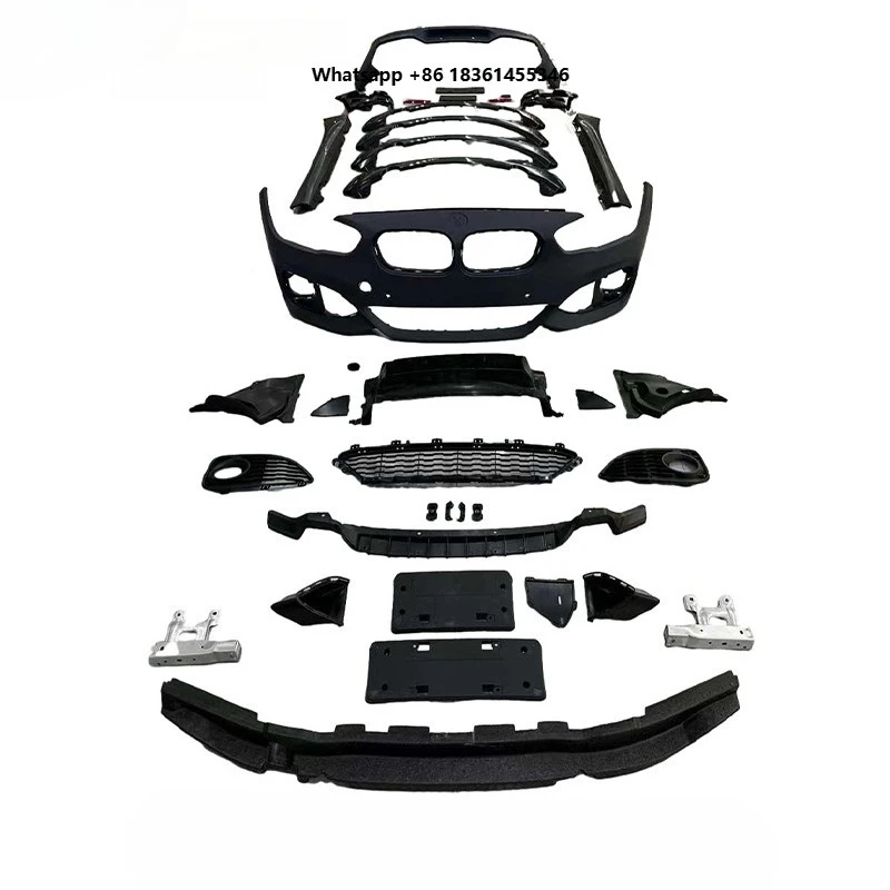 For 15-18 1 Series F20LCI Late Model MT Front Rear Bumper Side Skirts Grille Large Body Kit Suitable