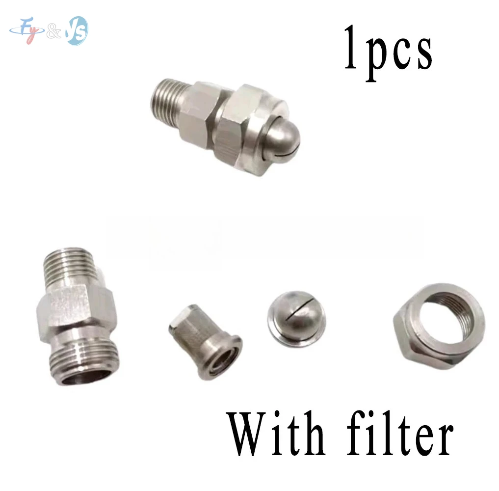 Quick Release Type Stainless Steel Fan Spray Nozzle With Mesh Filter Industrial Air Blowing Water Cleaning Spray Nozzle