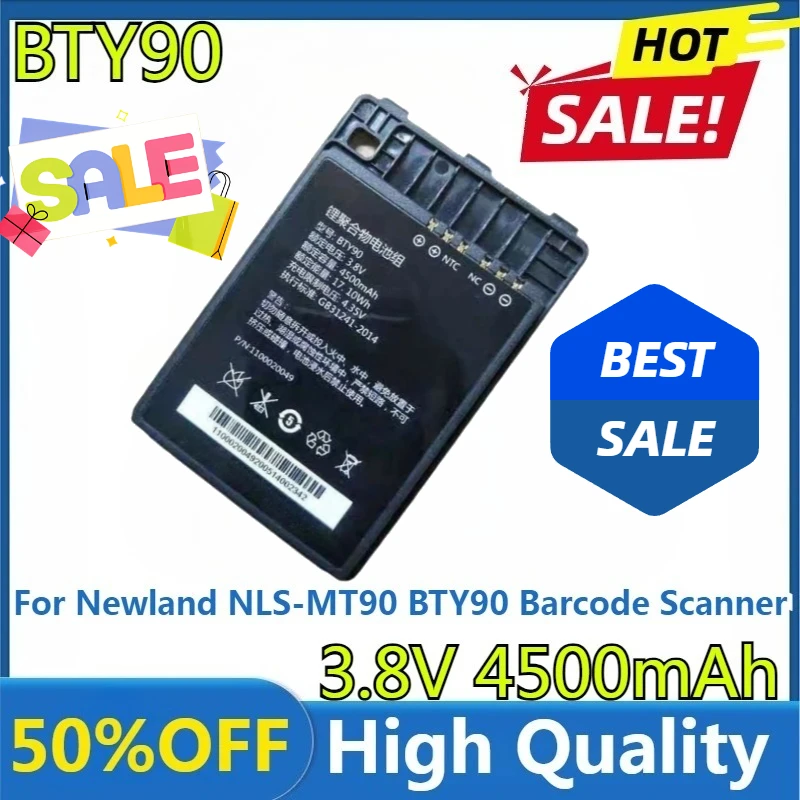 

New BTY90 High Quality 3.8V 4500mAh Battery for Newland NLS-MT90 Barcode Scanner Wireless Handheld Terminal PDA Accumulator