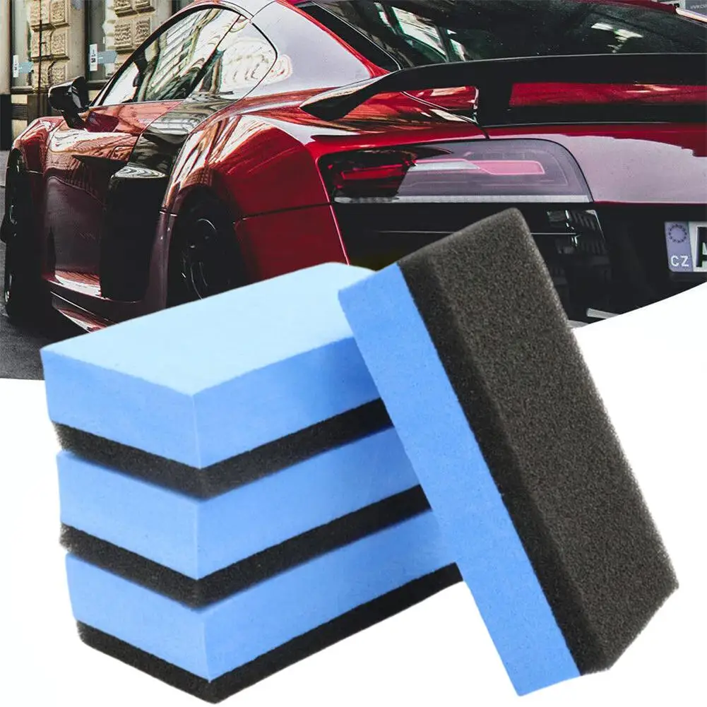 Car Glass Nano Wax Coat Sponges Ceramic Coating Sponge Applicator Blue Square Sponge And Cloth Cleaning Accessories New 10PCS