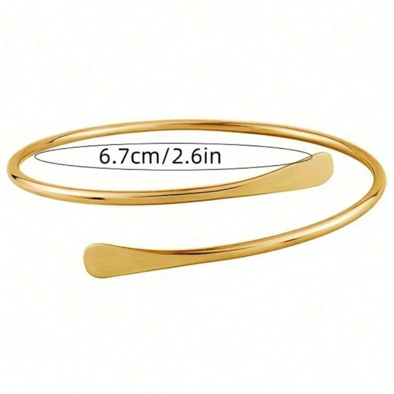 Single Exaggeration Punk Metal Design Personality Hip-Hop Open Mouth Wavy Bracelet for Women New Fashion Simple Jewelry Gift - Image 6