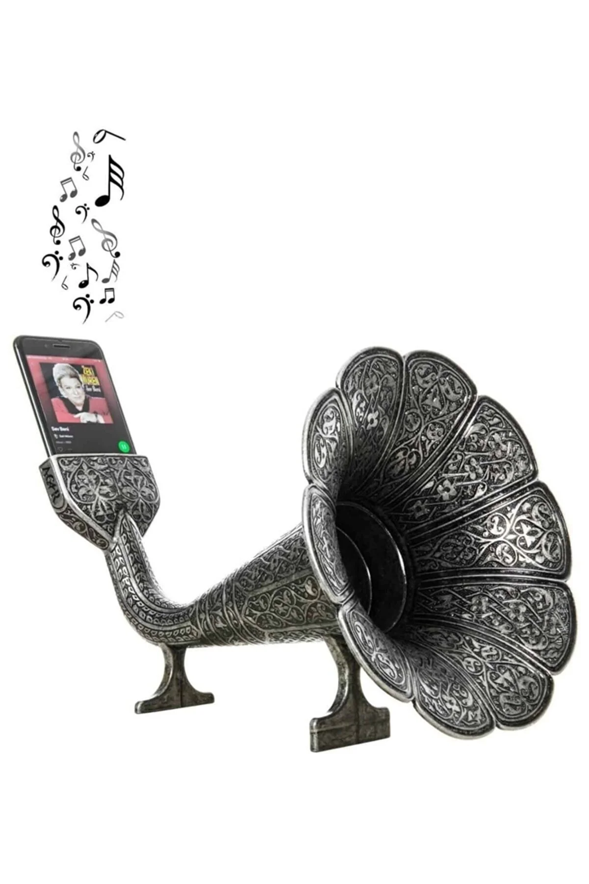 Nostalgic Gramophone Sound System Amplifier Accessory Compatible With Every Mobile Phone Decor Gift Acoustic