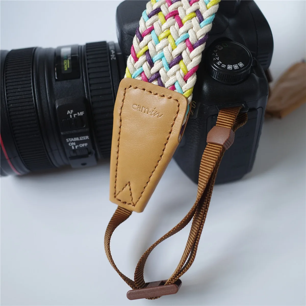 Camera Strap Colorful Cotton Rope Weaving DSLR Universal Adjustable Neck Crossbody Camera Strap Mirrorless Camera Shoulder Strap