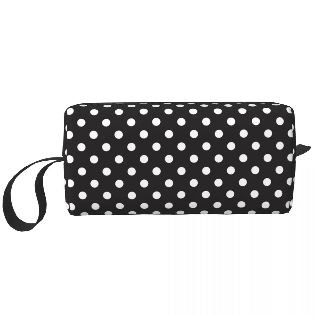 Travel Classic Black And White Polka Dot Toiletry Bag Kawaii Cosmetic Makeup Organizer Women Beauty Storage Dopp Kit Case