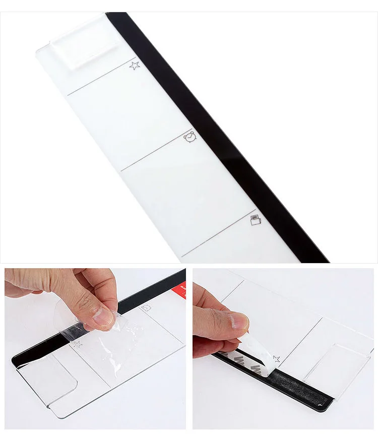 1pcs Creative Acrylic Monitor Message Memo Board for Sticky Note Transparent Name Card Phone Holder Desktop Plastic Holder