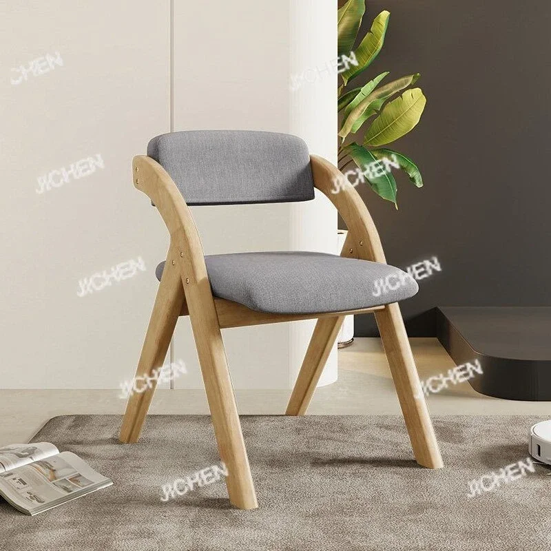 HSFully ausgestatteter Massivholz-Esszimmerstuhl, klappbarer Klapphocker für Zuhause, Büro- und Besprechungsstuhl, kann gestapelt werden