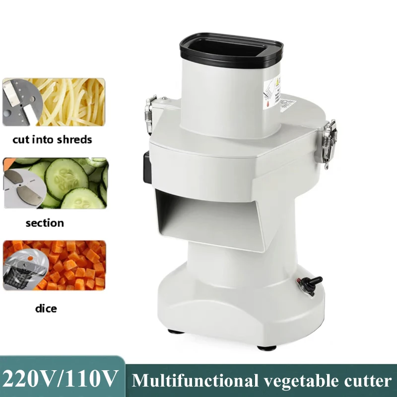 Cortador automático de verduras, máquina trituradora en cubitos de patatas multifuncional, máquina comercial de procesamiento de alimentos, rebanador de cebolla