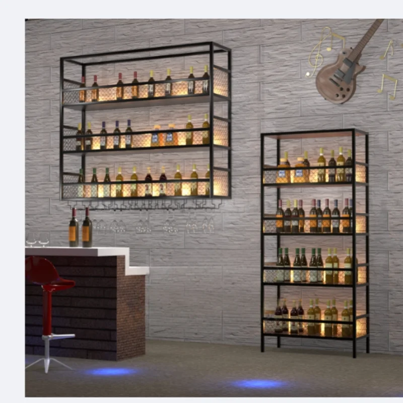 

Floor-to-ceiling wine cabinet Restaurant Simple wall-mounted site combination wine rack