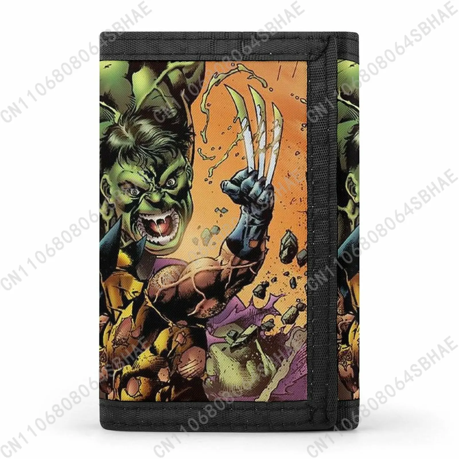 

Marvel The Incredible Hulk Tri Fold Wallet Teenage Girls Boys Slim 3 Fold Card Personalized Pattern Purse Daily Use Cosplay