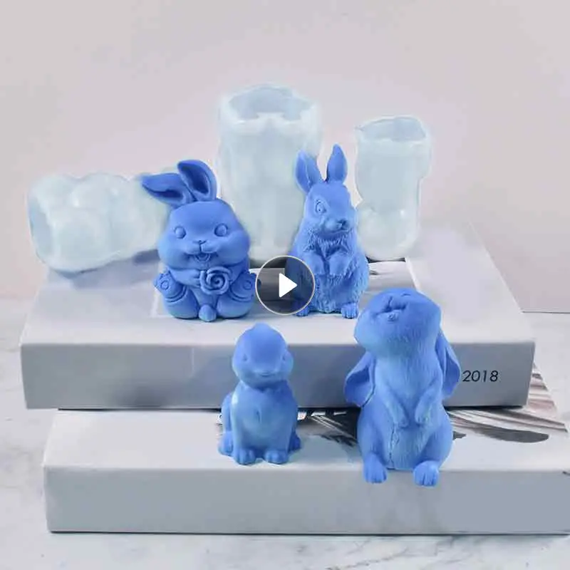 

Милая форма, гипсовая форма для свечи, пасхальный кролик, помадка, торт, шоколадный десерт, креативная форма 2023, оптовая продажа, автомобильные украшения, форма для торта